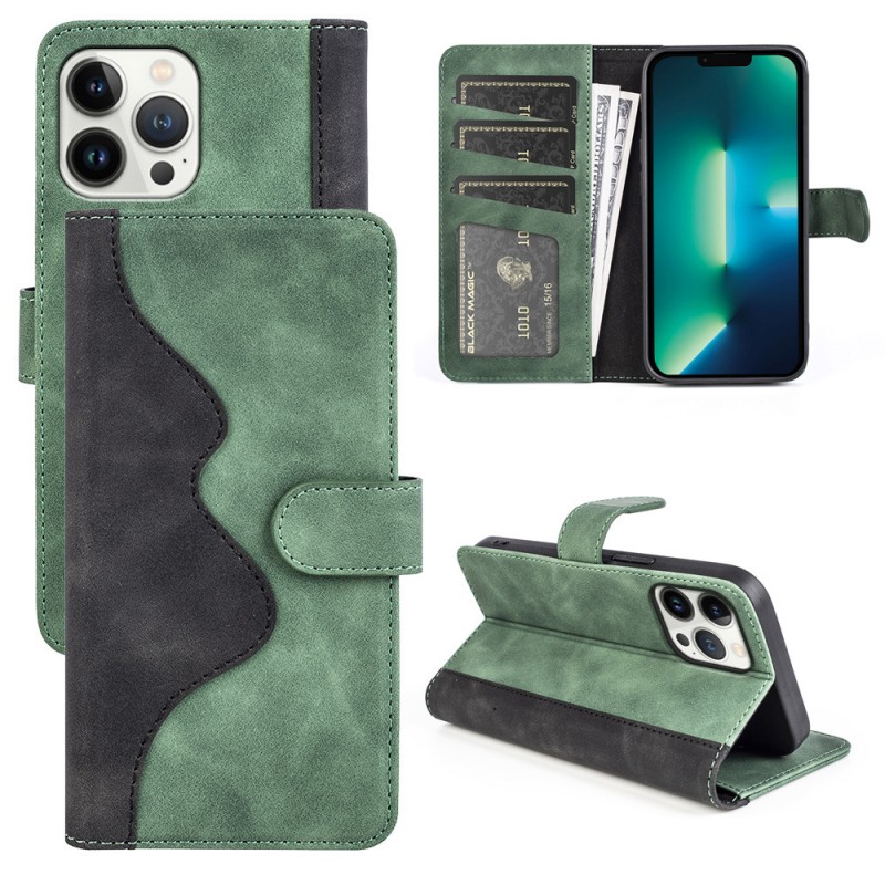 Flip Phone Leather Case with Card Holder and Wallet Stand